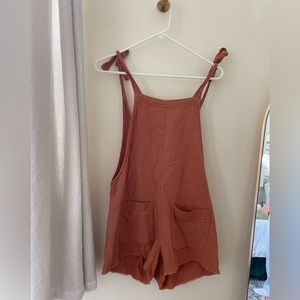 Burnt Orange linen Billabong romper